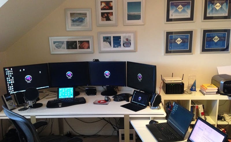 My home office with *many* screens