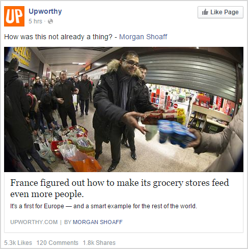 A bait headline by Upworthy