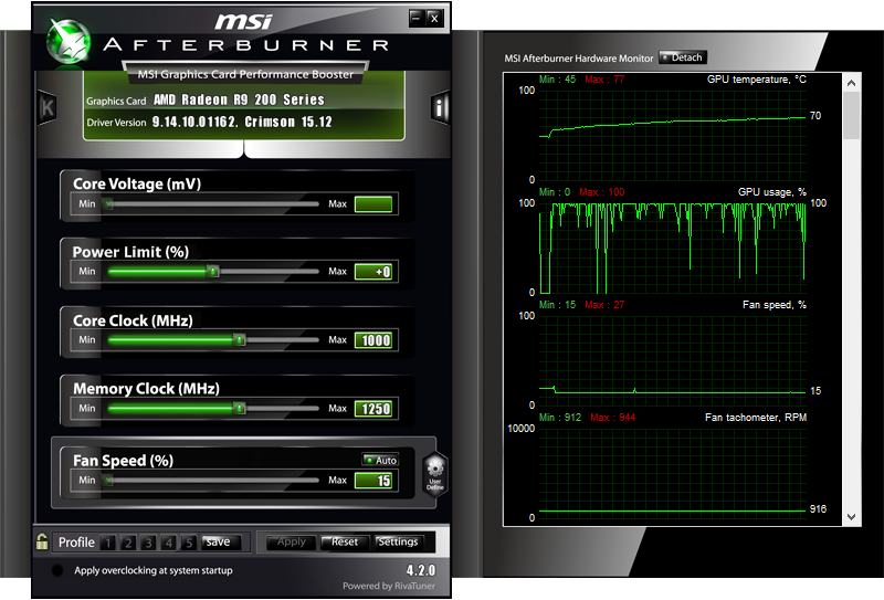 GPU running at 100% utilisation