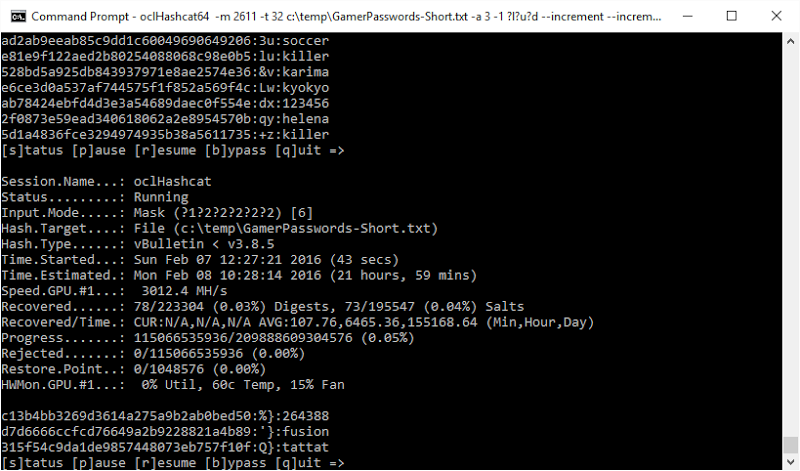 Hashing at 3012.4 MH/s