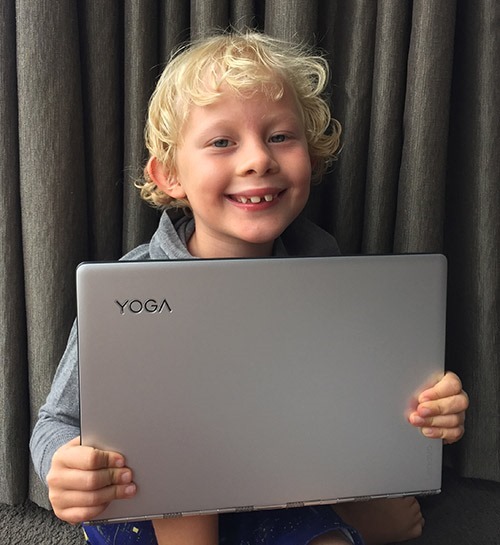 Ari Hunt with his new Yoga 900