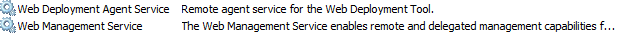 Web Deployment Agent Service and Web Management Service