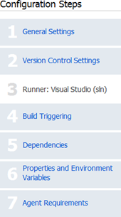 Build configuration steps