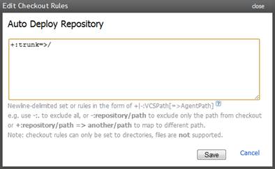 Creating a custom checkout rule for VCS