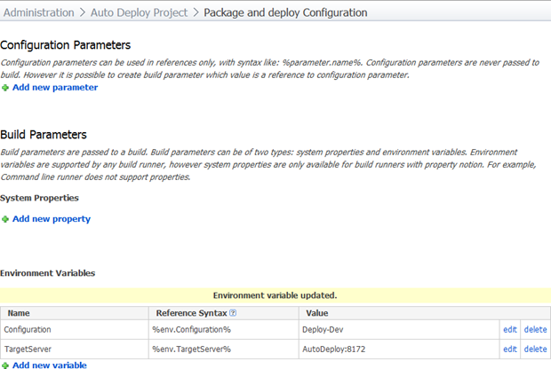 Configure environment variables