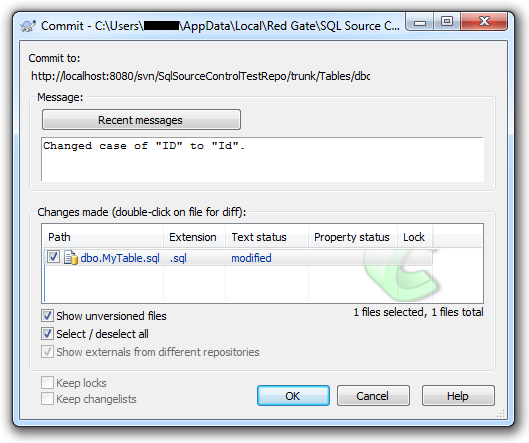 Comitting case changes via TortoiseSVN