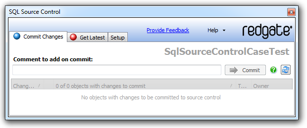 No changes to commit in SQL Source Control