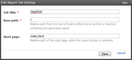 Creating a reports tab for StatSVN