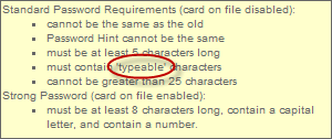 GoDaddy only allowing typeable password