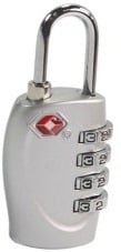 Luggage padlock with a four digit PIN