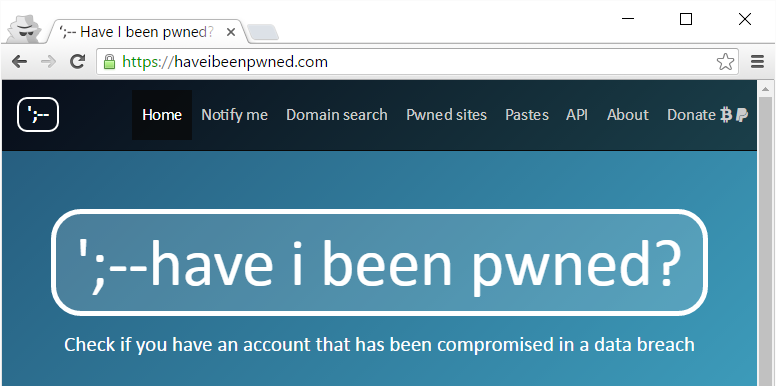 Have I been pwned website with HTTPS