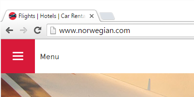 Insecure Norwegian Airlines site