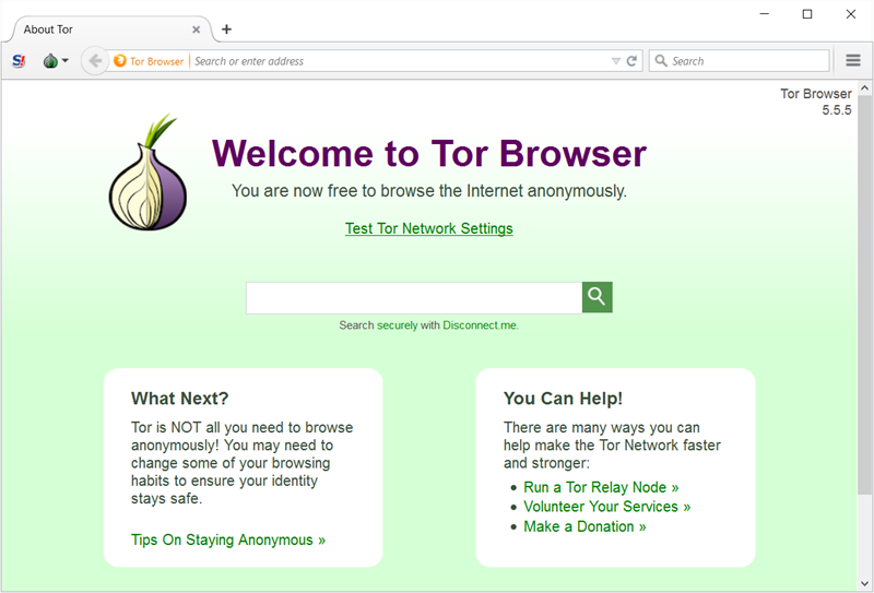 Browsing with the Tor browser bundle
