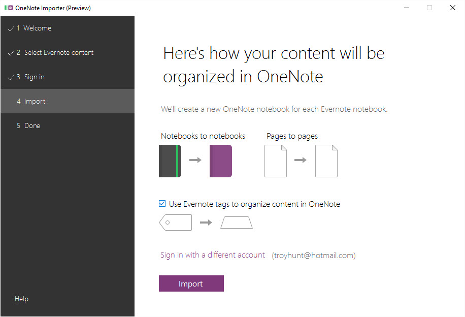 Heres how your content will be organized in OneNote