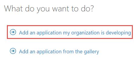 Add an application my organization is developing