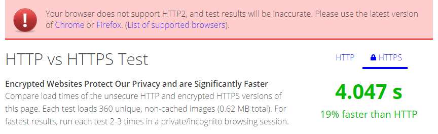 HTTP vs HTTPS with HTTP/1.1