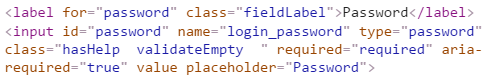 Login password field without a max length