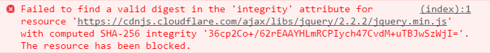SRI Browser Error