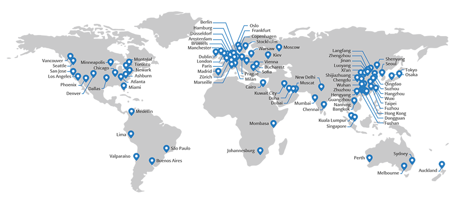 CloudFlare's CDN locations