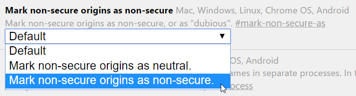 Mark non-secure origins as non-secure