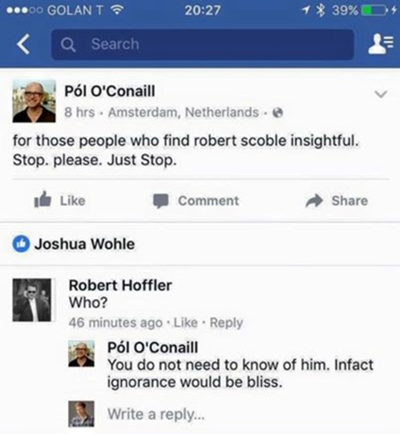 Nasty comment about Robert Scoble