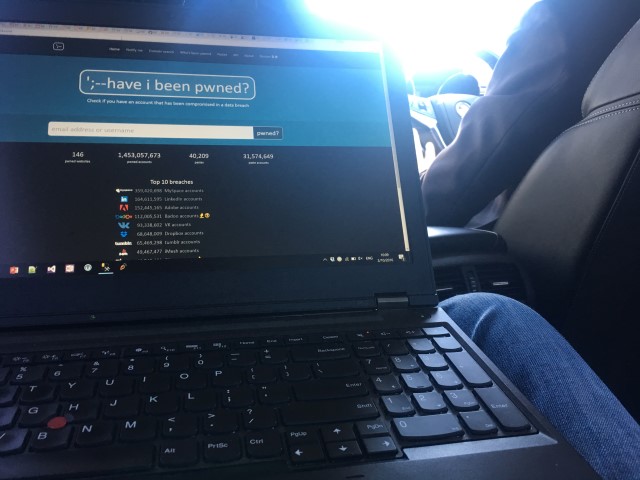 Working in the car