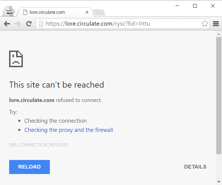 Circulate cant serve HTTPS content