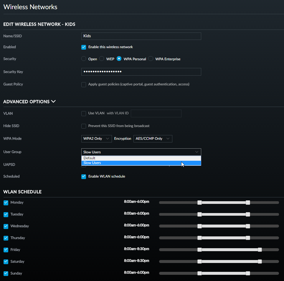 Creating a new network for slow users