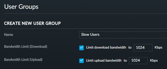 Creating a slow users group