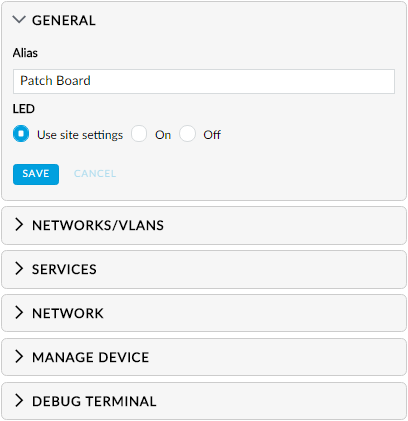 Switch configuration