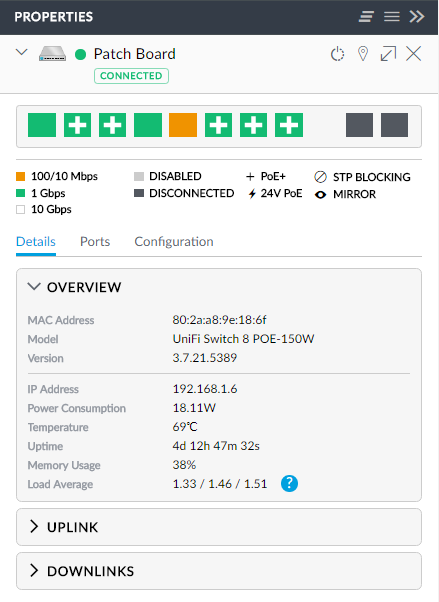 Switch properties