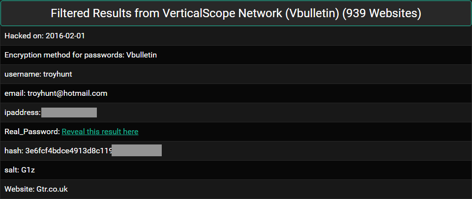 My Vertical Scope data