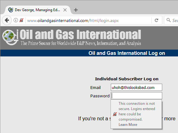 Oil and gas in Firefox