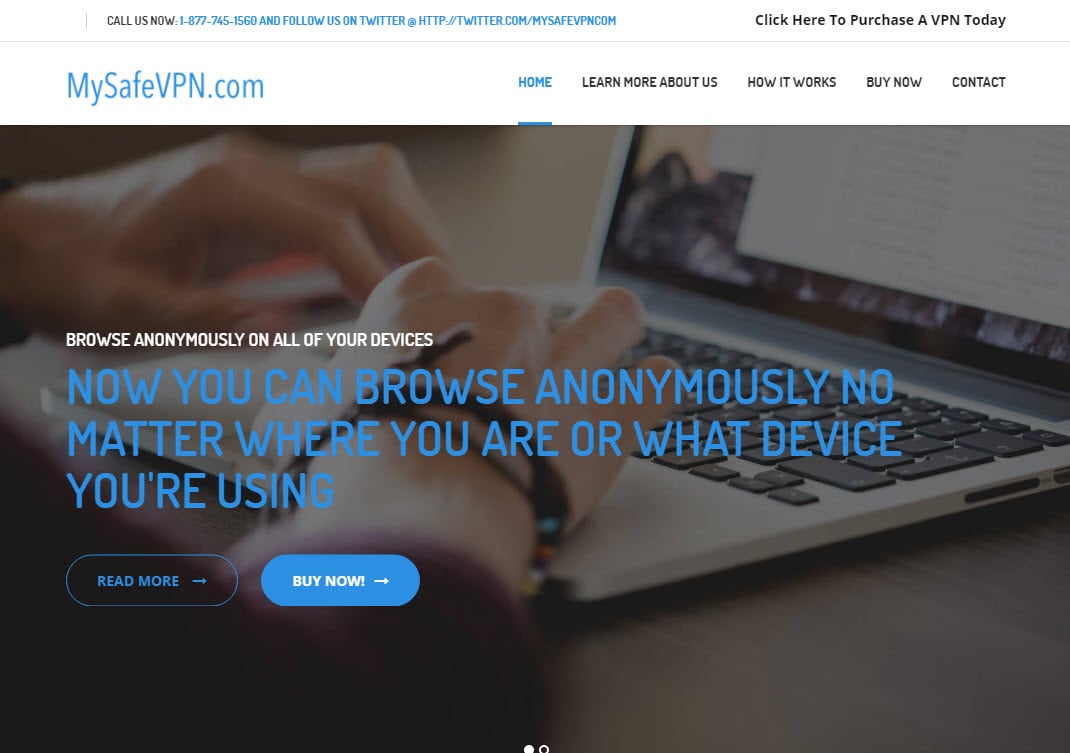 MySafeVPN.com website