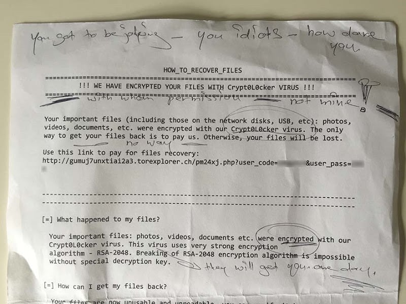My mother in law got hit with ransomware