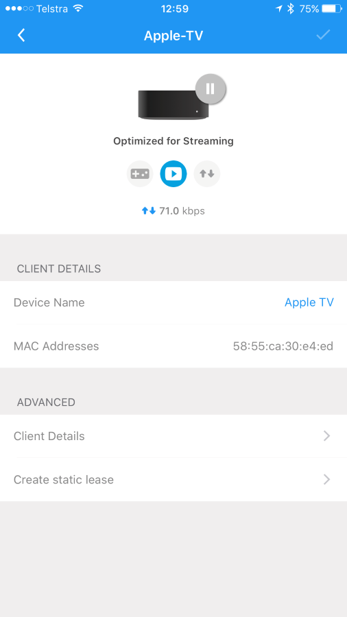 Optimising Apple TV for streaming