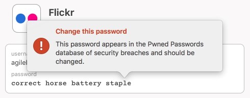 1Password desktop edition and Pwned Passwords