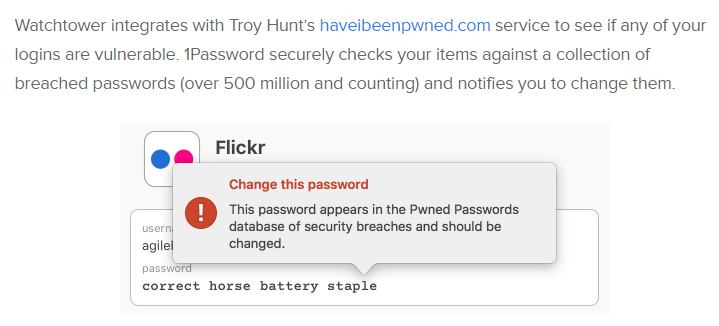 1Password Watchtower Searching Pwned Passwords