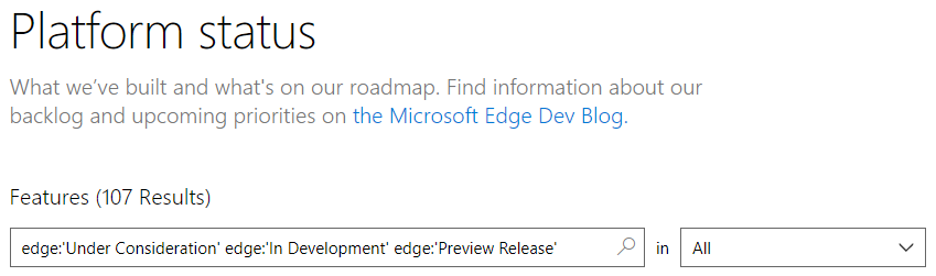 Edge Platform Status