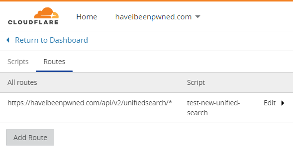 Adding a Cloudflare Route