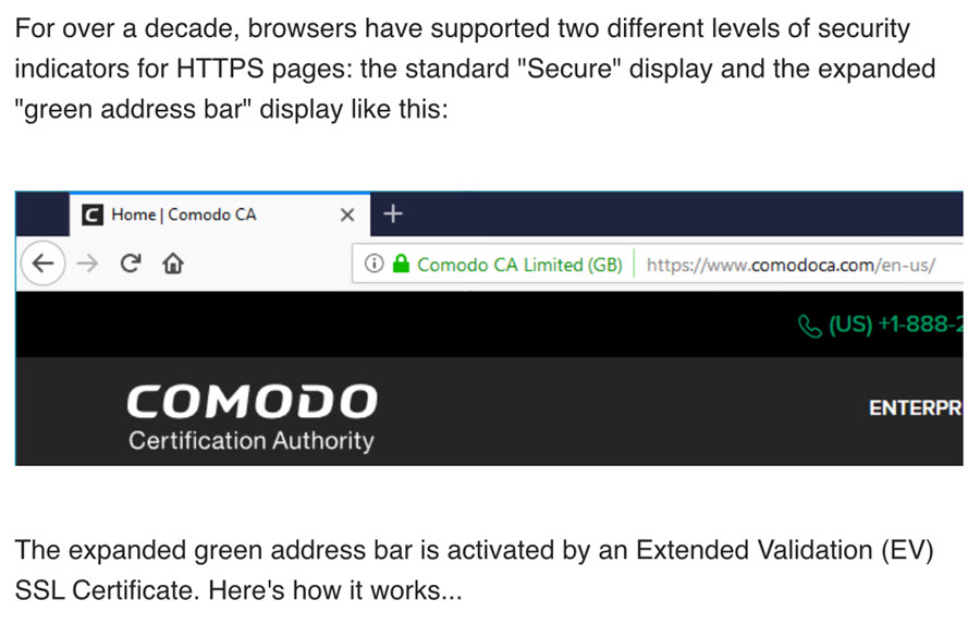 Comodo in Firefox