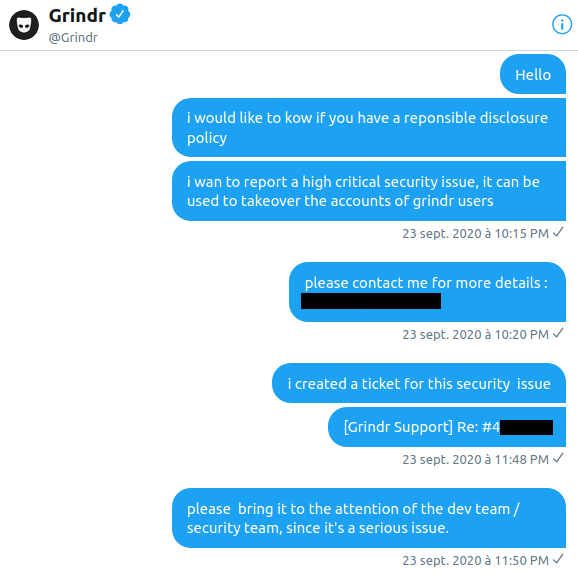 Grindr says credentials changed