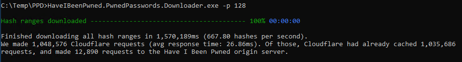 Downloading Pwned Passwords Hashes with the HIBP Downloader